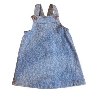 *4/$30* Old Navy Denim Floral Jumper Dress 3T